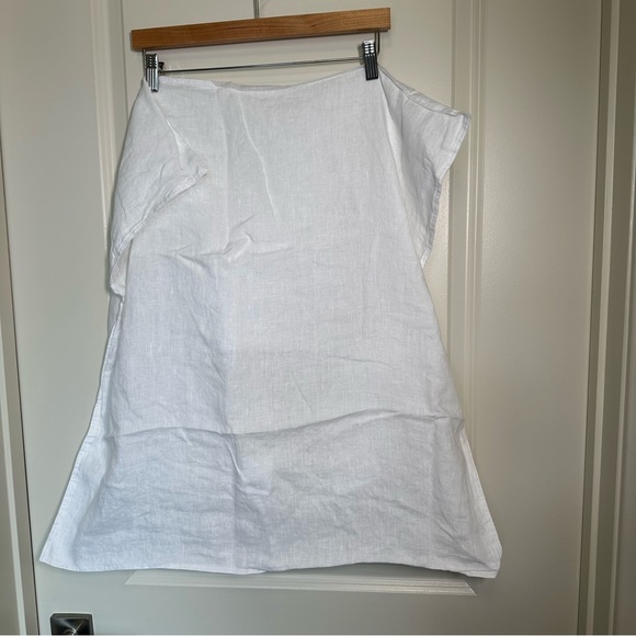 French Linen Euro Sham Pillow Cover 2 pack 26x26 White - Picture 3 of 5